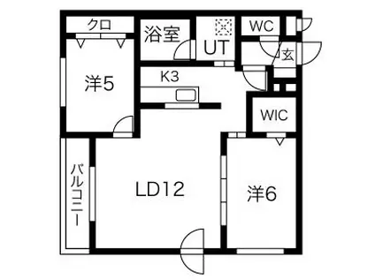 毘沙門天(2LDK/2階)の間取り写真