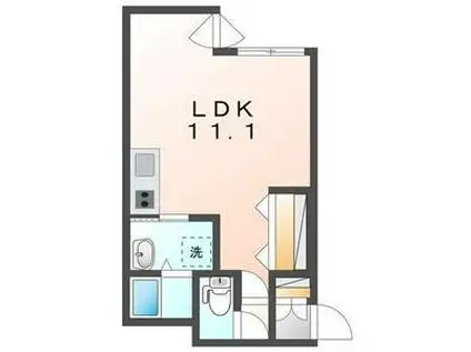 COFFRET東札幌42(ワンルーム/4階)の間取り写真