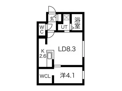 RIANT (1LDK/1階)の間取り写真