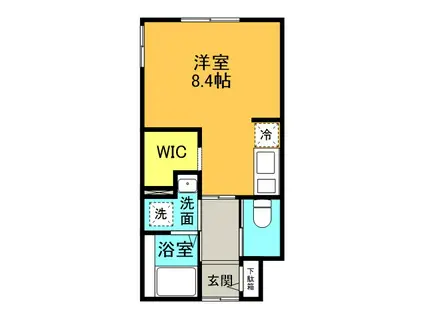 カレラ豊平2ND(1K/3階)の間取り写真