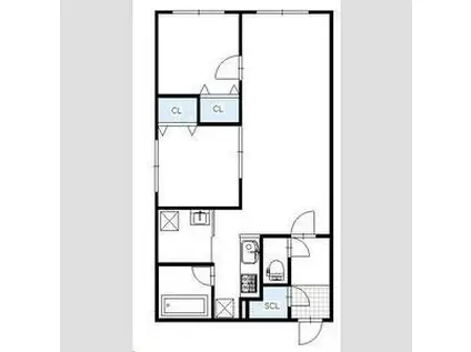CASSINA N21(2LDK/4階)の間取り写真