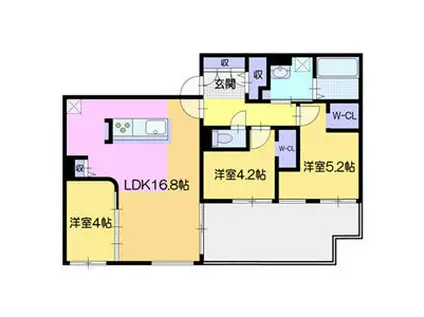 シューレジデンス元町(3LDK/1階)の間取り写真