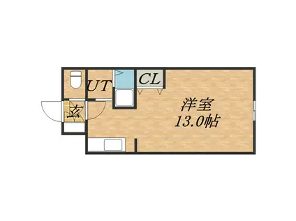 サザンシティ17(1K/2階)の間取り写真