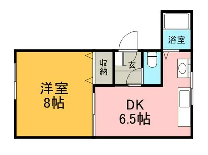 プロムナードN20(1K/2階)の間取り写真