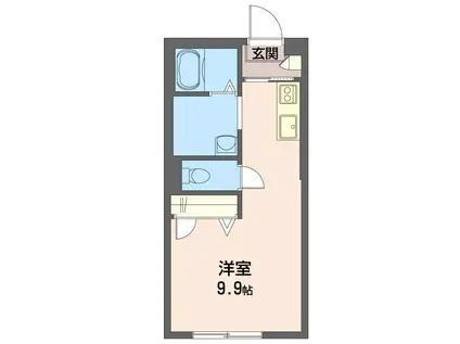 メゾンパブリック(ワンルーム/2階)の間取り写真