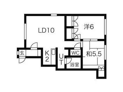 リバティ79(2LDK/1階)の間取り写真