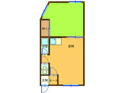 みつやビル(1DK/2階)の間取り写真