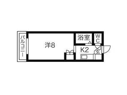 麻生SSビル(1K/3階)の間取り写真