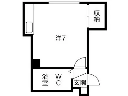 マイロード27(ワンルーム/1階)の間取り写真