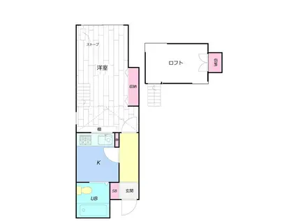 AMS STAGE(1LDK/1階)の間取り写真