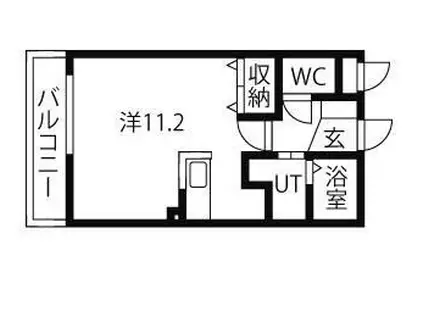 アシルN20(1K/3階)の間取り写真