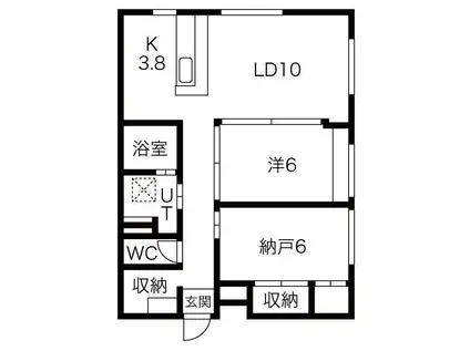 ディア麻生(2SLDK/3階)の間取り写真