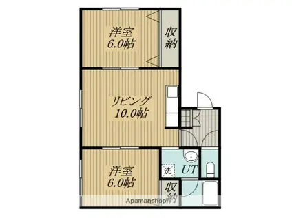 グレイテストライフC(2LDK/2階)の間取り写真