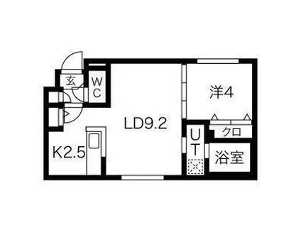 パークレジデンス円山北(1LDK/5階)の間取り写真