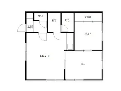 コーポ中安(2LDK/1階)の間取り写真