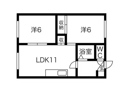 ラフォーレ48(2LDK/2階)の間取り写真