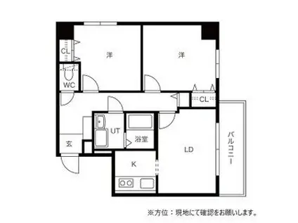 フィラコート北11条(2LDK/3階)の間取り写真