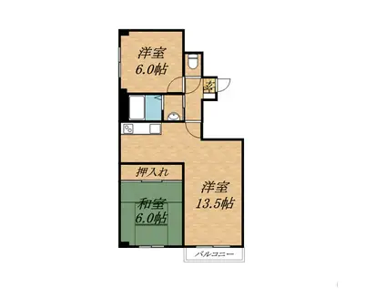 ノースハイム21(2LDK/3階)の間取り写真
