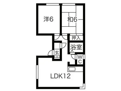 コットンウッドハウス(2LDK/3階)の間取り写真