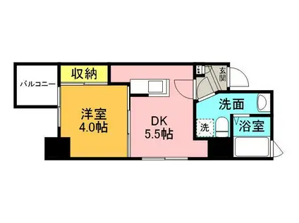 プライマル札幌北18条(1DK/10階)の間取り写真