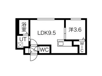 ウェルステージ宮の沢(1LDK/4階)の間取り写真