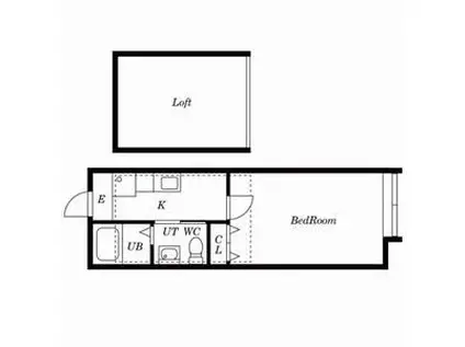 ピュアライフ元町(1K/2階)の間取り写真