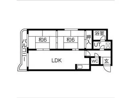 クリーンシャトー北39(2LDK/2階)の間取り写真