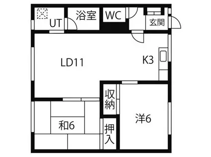 第3東和ハイツ(2LDK/2階)の間取り写真