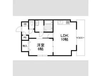 スターパレス(1LDK/7階)の間取り写真