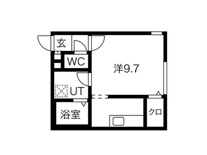 TWINBERRY ASABU(1K/2階)の間取り写真