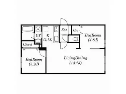 SOLAIE N36(2LDK/2階)の間取り写真