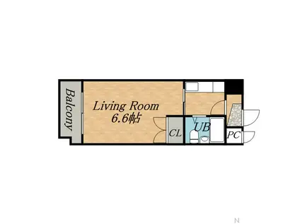 あおばビルN25(ワンルーム/8階)の間取り写真