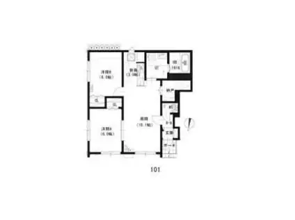 ルミエール北34東4(2LDK/1階)の間取り写真