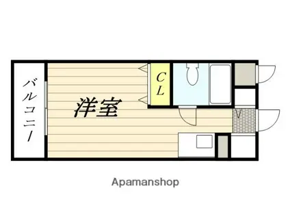 メゾン・ド・ウルス(1K/2階)の間取り写真