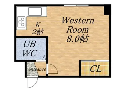 グリーンハイム(1K/5階)の間取り写真
