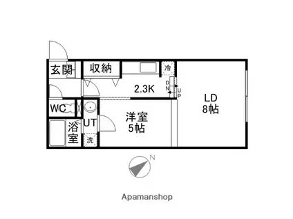 ポーザタウン当別NO-5(1LDK/2階)の間取り写真