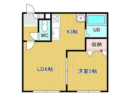 ノースパレスN42(1LDK/2階)の間取り写真