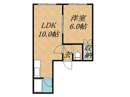 SAPPORO元町壱番館(1LDK/3階)の間取り写真