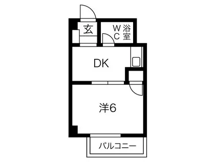 FINE CREST N12(1DK/5階)の間取り写真