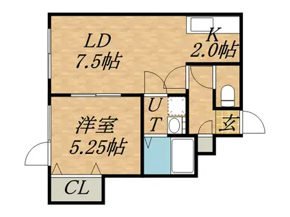 フトゥーロ(1LDK/2階)の間取り写真