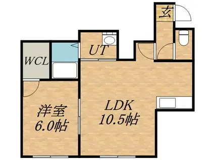 REST HILLS N32(1LDK/3階)の間取り写真
