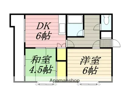 ノ-スシティ新琴似(2DK/3階)の間取り写真