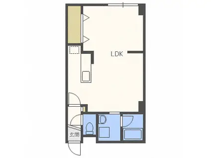 アンフィニー(1LDK/4階)の間取り写真