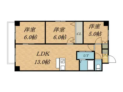 ベルマージュⅡ522(3LDK/5階)の間取り写真