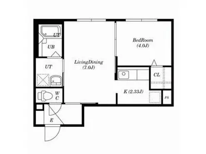 GLIFEー1ST(1LDK/3階)の間取り写真