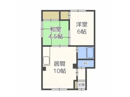 ミコーハイツ(2LDK/2階)の間取り写真