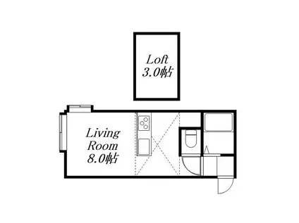 パレス元町(ワンルーム/3階)の間取り写真
