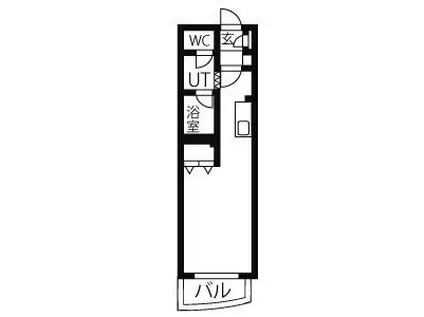 東洋ハイツA(1K/4階)の間取り写真