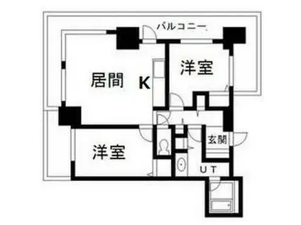 Dグラフォート札幌ステーションタワー(2LDK/24階)の間取り写真