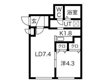 グランメール本郷通(1LDK/1階)の間取り写真